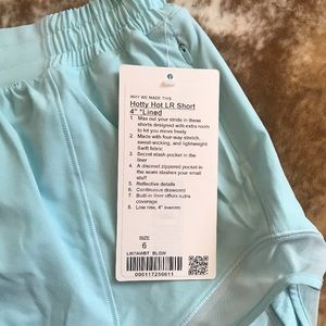 LULULEMON blue Hotty Hot shorts NWT